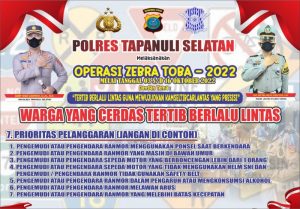 Ini, Fokus Ops Zebra 2022 Polres Tapsel