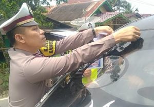 Operasi Zebra Toba 2022 Hari Keenam di Pimpin Kasat Lantas Polres Tapsel di Jalinsum Angkola Barat