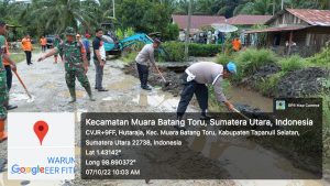 Tingkatkan Sinergitas, Polres Tapsel Gotong Royong dengan BPBD Kabupaten Tapanuli Selatan