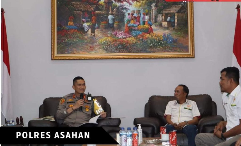 Kapolres Asahan AKBP Roman Smaradhana Terima Silaturahmi KONI