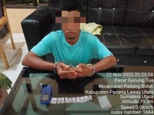 Terduga Pengedar Sabu Terciduk Pemasok Santai di Warung Tuak, Polsek Padang Bolak Bertindak