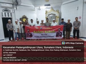Usai Salat Subuh Berjamaah Kapolres Padang Sidempuan Beri Pesan Kamtibmas di Masjid