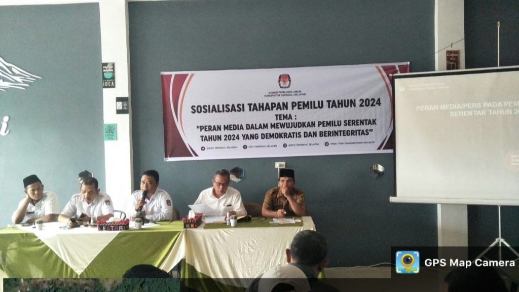 Puluhan Jurnalis Antusias Ikuti Sosialisasi Tahapan Pemilu 2024 dengan KPU Tapsel