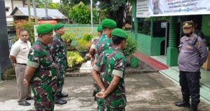 Gagah, AKP Maruhum Panggabean Pimpin Apel Pagi dengan TNI di Koramil 02/Kota PadangsidimpuanĀ