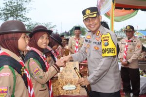 Hadiri Raimuna Cabang III Kwarcab Paluta, Ini Pesan Kapolres Tapsel