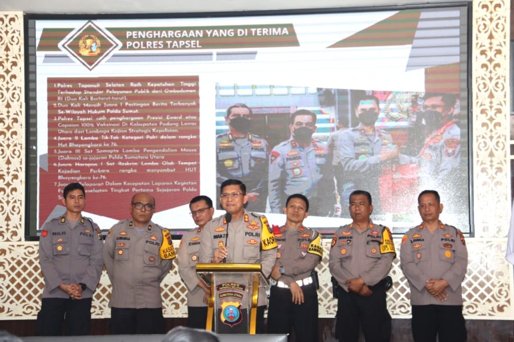 Penyelesaian Tindak Pidana Polres Tapsel di 2022 Meningkat