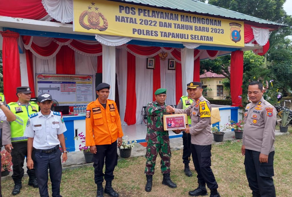 Kapolres Tapsel Dampingi Kabag RBP Polda Sumut Tinjau Pos Yan dan Pos Pam