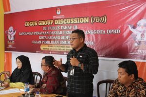 KPU Padang Sidempuan Gelar FGD Uji Publik Rancangan Penataan Dapil