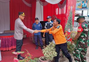 Kapolres Tapsel Tinjau Arus Balik Pasca Nataru di Pos KRYD Simpang Portibi