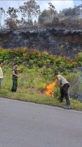 Karhutla di Angkola Sangkunur, Polsek Batangtoru Langsung Terjun ke Lokasi