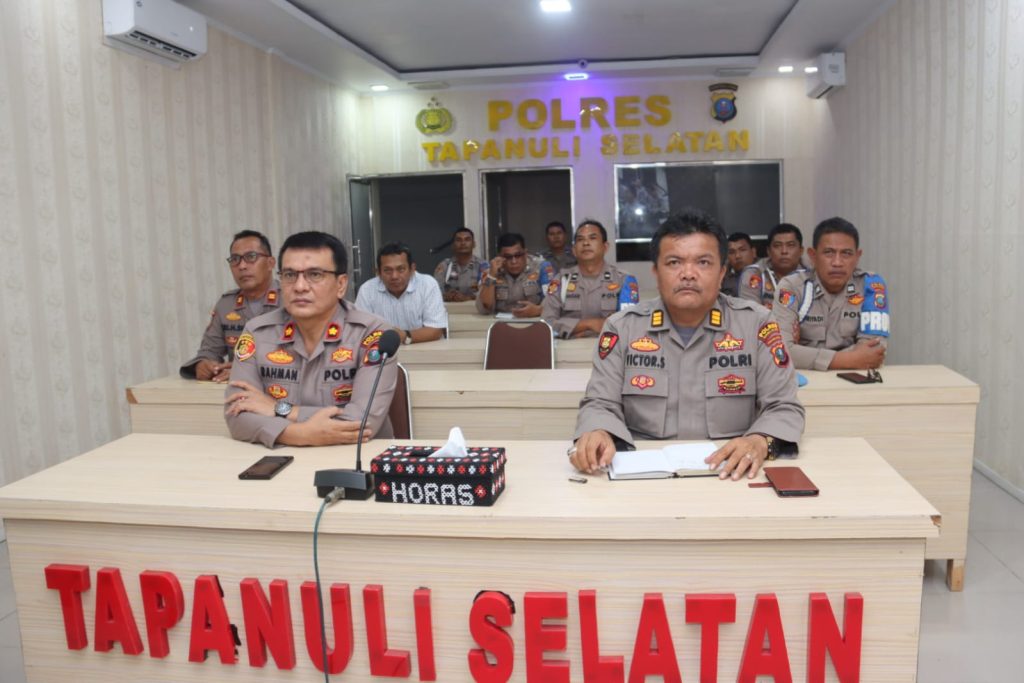 Wakapolres Tapsel Ikuti Rakernis Bersama Kapolri