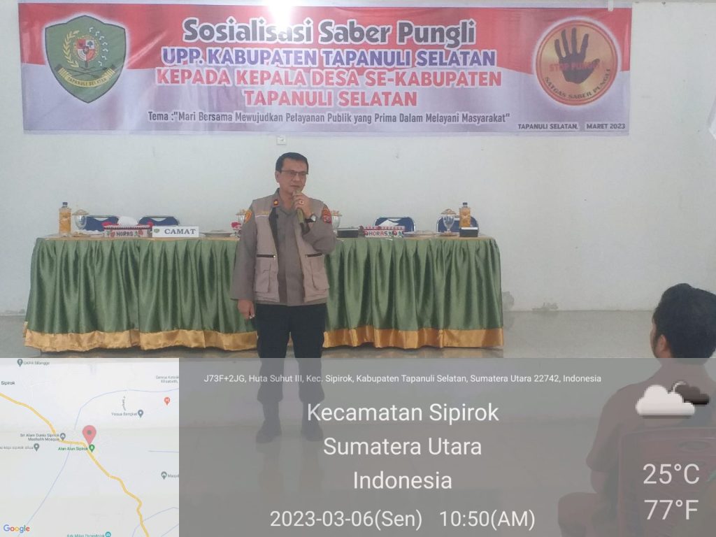 Wakapolres Tapsel Ingatkan Kades Agar Jangan Pungli, Terutama Penyaluran BLT