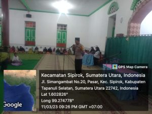 Bhabinkamtibmas Polsek Sipirok Hadiri Isra Mikraj di Masjid Sri Alam Dunia