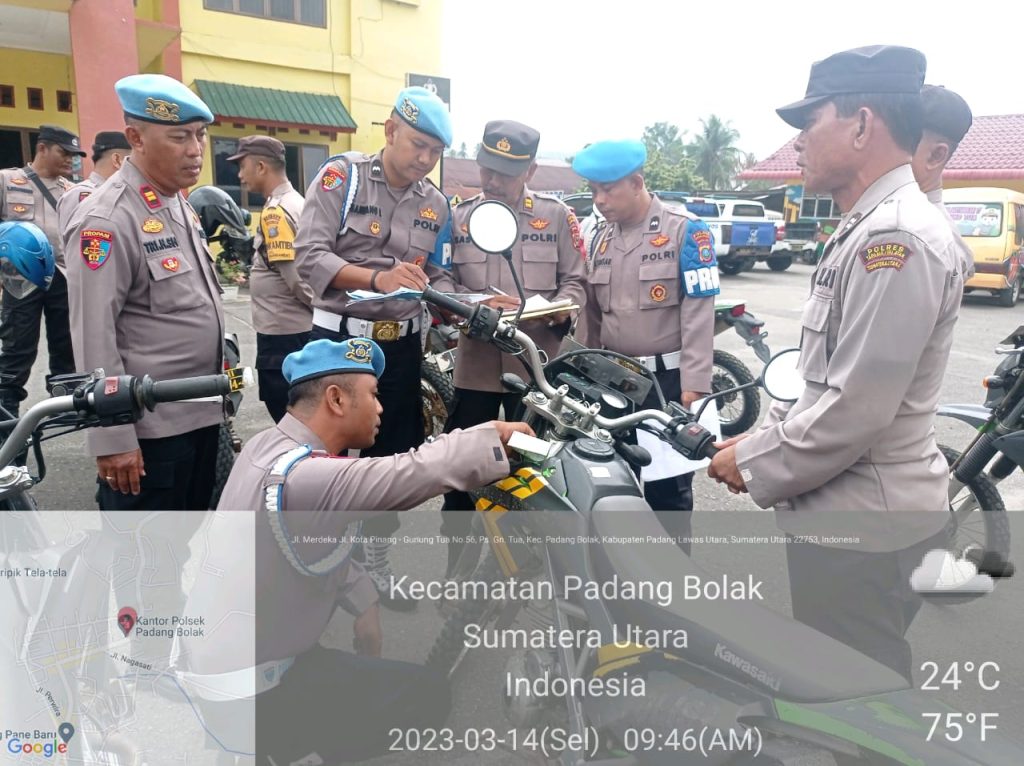 Propam Polres Tapsel Cek Kenderaan Dinas Personel, Ini Hasilnya