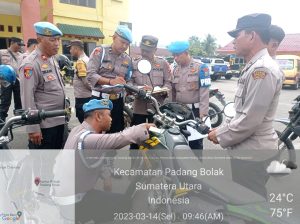 Propam Polres Tapsel Cek Kenderaan Dinas Personel, Ini Hasilnya