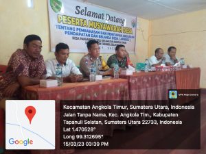 Polsek Sipirok Ajak Warga Desa Hindari Hoaks Jelang Pemilu 