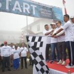 Jalan Sehat BUMN Dilapangan Pemkab Tapsel Diselimuti Kabut Tebal