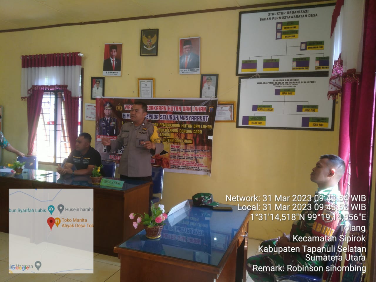 Polsek Sipirok Pembakar Hutan
