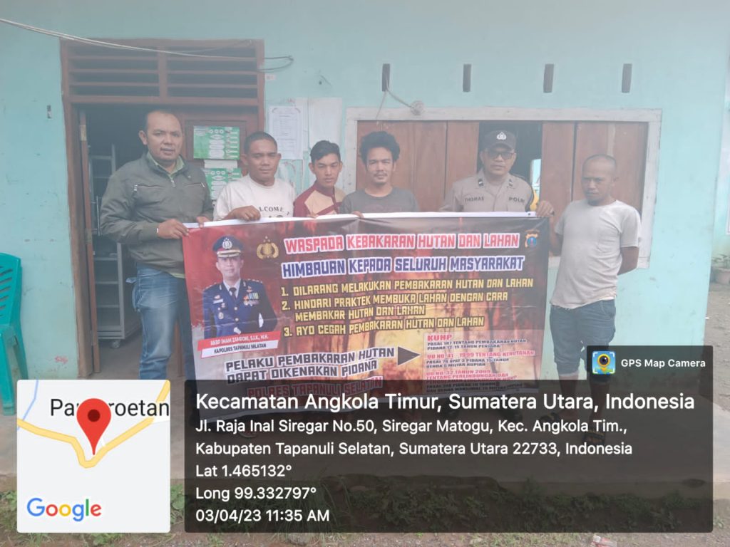 Polsek Sipirok Ajak Pemuda Cegah Karhutla