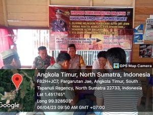 Di Warkop, Polsek Sipirok Himbau Warga Cegah Karhutla