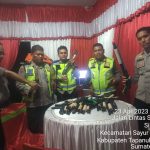 Puluhan Pucuk Senjata Petugas Pos Pam Aek Sijorni