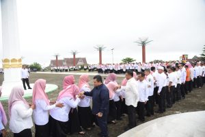 Pimpin Apel Gabungan Pasca Libur Lebaran, Ini Pesan Bupati Tapsel