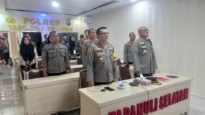 Polres Tapsel Ikuti Zoom Meeting Pakta Integritas Penerimaan Anggota Polri