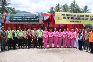 Cek Pos Yan Aek Badak, Kapolres Tapsel Pastikan Kesiapan Mudik 2023