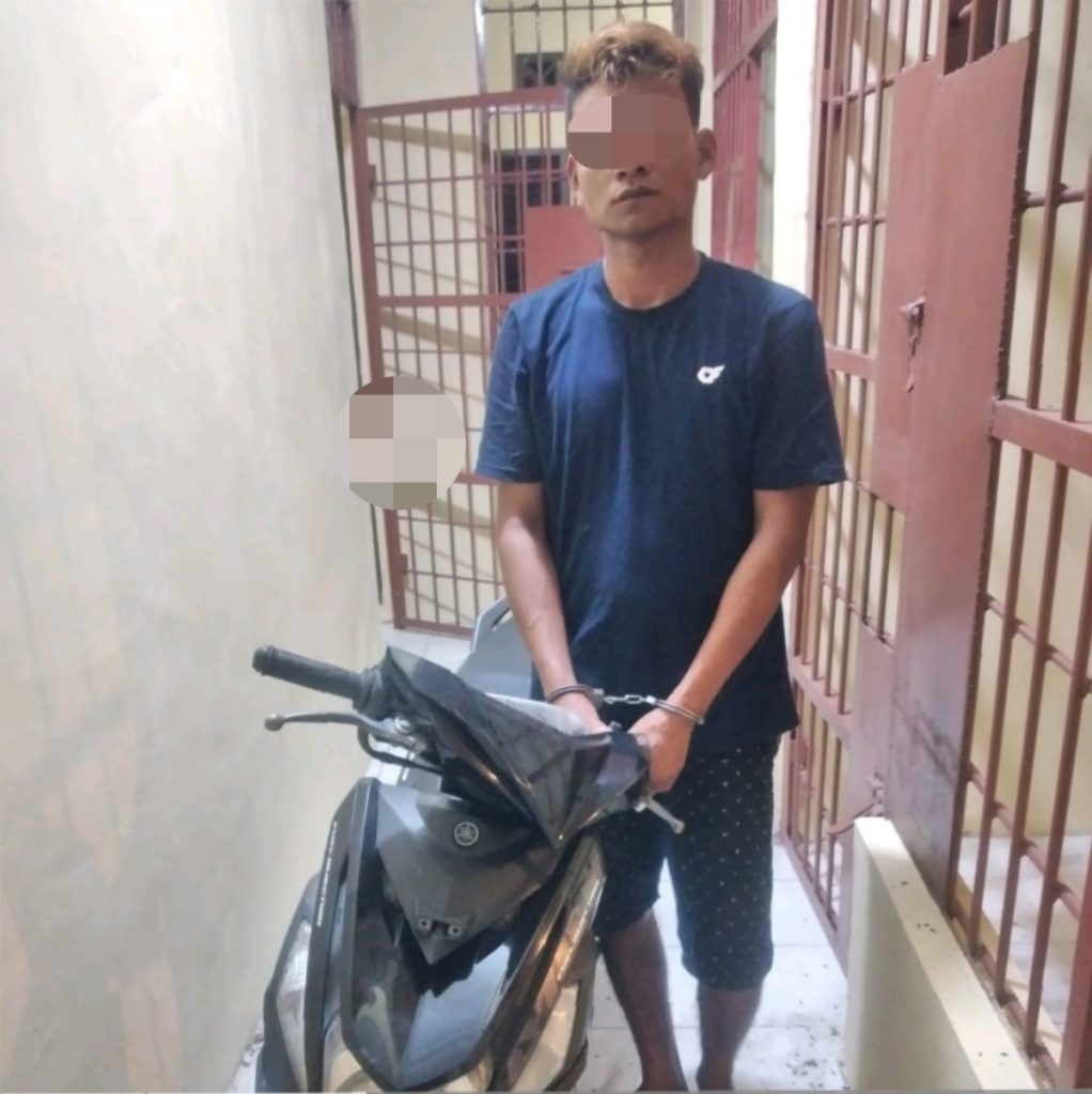 Dikira Sporing ke Madina Sudah Aman, Maling Motor di Sidimpuan Tetap Ketangkul Polisi