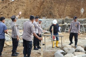 Kapolres Tinjau Progres Pembangunan Markas Polres Tapsel