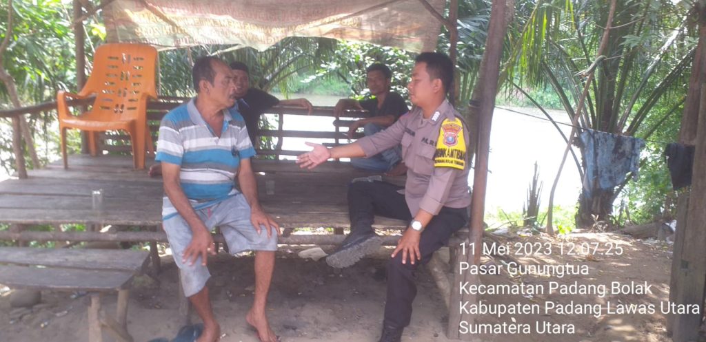 Polsek Padang Bolak Ajak Warga Waspada Bencana Alam
