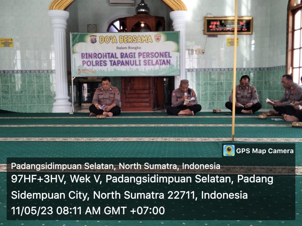 Tingkatkan Keimanan, Polres Tapsel Gelar Binrohtal Rutin