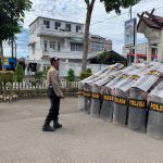 Bentuk Kesiapan Hadapi Unras Polres Tapsel Latihan Dalmas