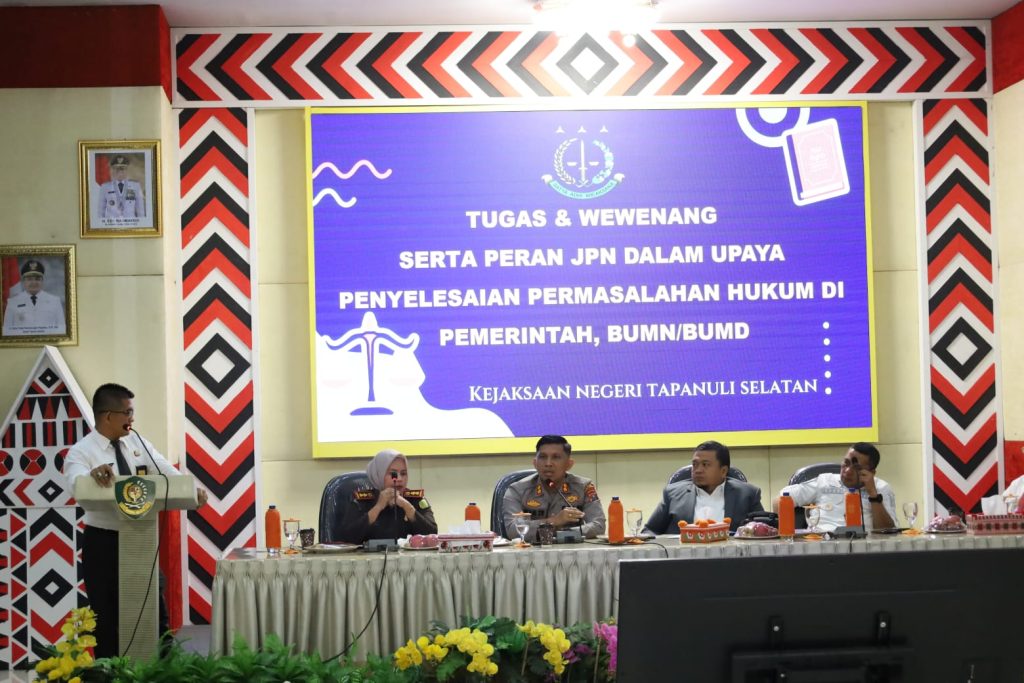 Kapolres Tapsel Ikuti Sosialisasi Tugas dan Wewenang Jaksa Pengacara Negara