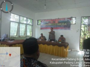 Kapolsek Padang Bolak Sosialisasi Karhutla di Kantor Camat