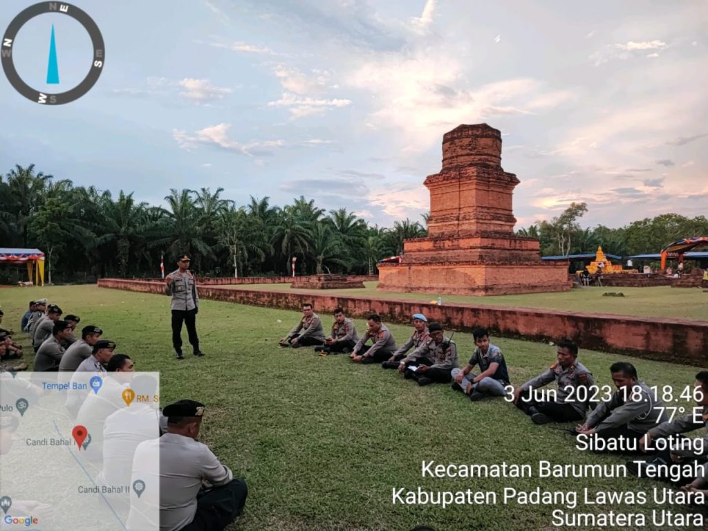 Kapolres Tapsel Pimpin Apel Kesiapan Pengamanan Waisak di Candi Bahal