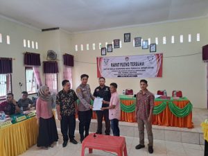 Polsek Batang Toru Hadiri Rapat Pleno Rekapitulasi Daftar Pemilih Sementara Pemilu 2024