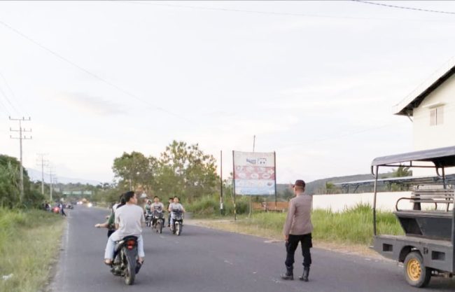 Polisi di Padangsidimpuan Jalan Balapan Liar