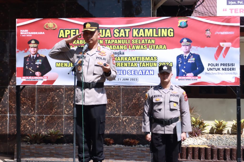 Pimpin Apel Ketua Satkamling, Kapolres Tapsel : Diharap Bisa Mencegah Potensi Kerusuhan Jelang Pemilu   