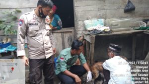Virus Rabies Viral, Polsek Sipirok Bantu Dinas Pertanian Tapsel Vaksin Hewan Peliharaan Warga