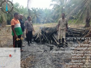 Polsek Padang Bolak Cek Kebakaran Lahan