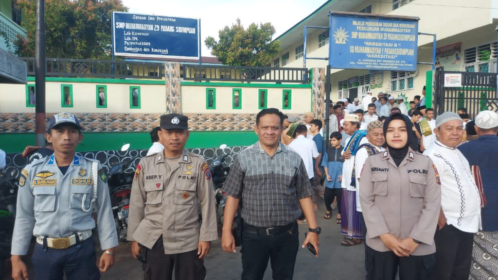 Beri Kenyamanan, Polres Padangsidimpuan Pam Salat ‘Idul Adha Muhammadiyah