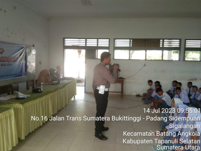 Kapos Lantas Sosialisasi Lalu Lintas di Batang Angkola