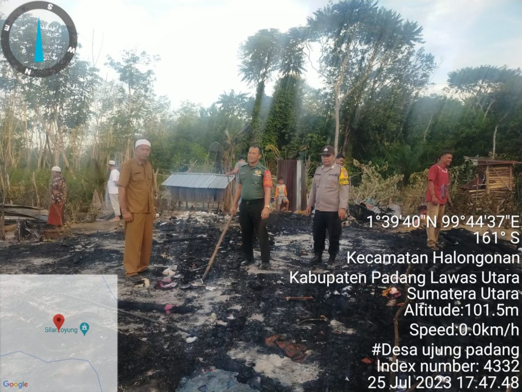Korsleting Listrik, Rumah Semi Permanen di Paluta Rata dengan Tanah   