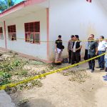 Dinding SD di Paluta Tim Polda Sumut Olah TKP 