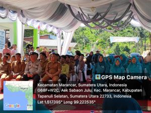Polsek Batang Toru Hadiri Kunjungan Tim Evaluasi Desa Binaan dari Provinsi Sumut