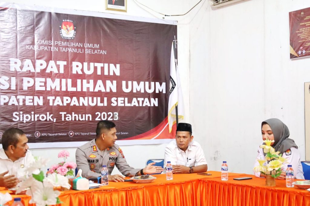 Koordinasi Pengamanan Pemilu 2024, Kapolres Tapsel Kunker ke Kantor KPU