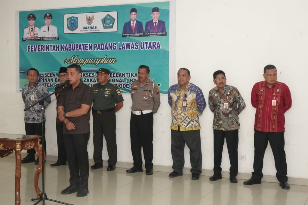 Polsek Padang Bolak Hadiri Pelantikan Pimpinan Baznas Paluta   
