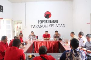 Cooling System Jelang Pemilu, Kapolres Silaturahmi ke DPC PDI Perjuangan Tapsel