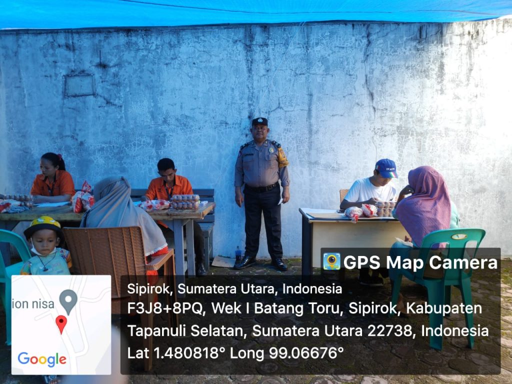 Pastikan Tepat Sasaran, Polsek Batang Toru Kawal Penyaluran Bantuan Pengentasan Keluarga Stunting